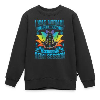Praticiens de Reiki & Maître Reiki - Sweat Premium enfant bio - noir - Devant - AI Model Kid Female (0cm)