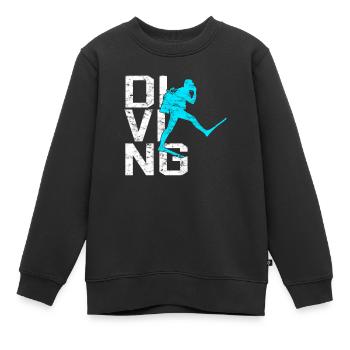 Plonger - Sweat Premium enfant bio - noir - Devant - AI Model Kid Female (0cm)