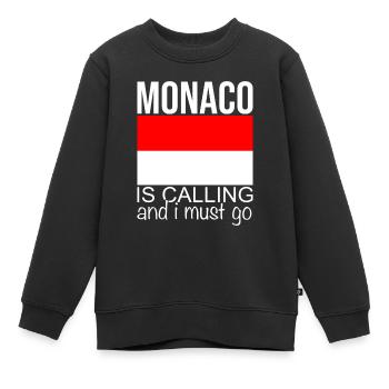 Citation Monaco - Sweat Premium enfant bio - noir - Devant - AI Model Kid Female (0cm)