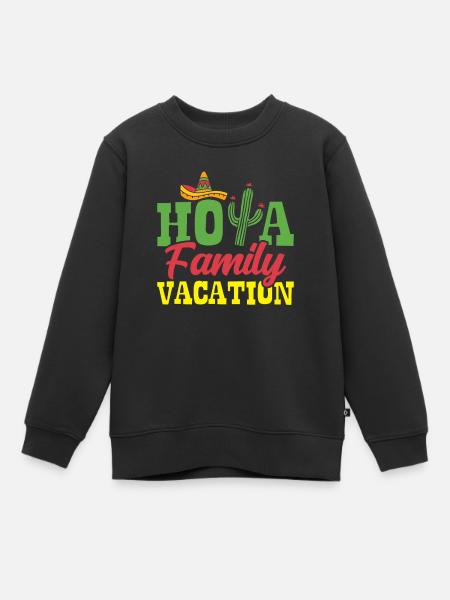 Hola Familienurlaub Familie Familienferien - Kinder Premium Organic Sweatshirt - Schwarz