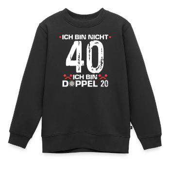 Dartspieler Geburtstag 40 Bin Doppel 20 Geschenk - Kinder Premium Organic Sweatshirt - Schwarz - Vorne - AI Model Kid Female (0cm)