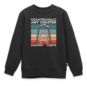 Drôle de cadeau de montagnes russes pour fête foraine - Sweat Premium enfant bio - noir - Devant - AI Model Kid Female (0cm)