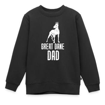 Great Dane - Kids Premium Organic Sweatshirt - black - Front - AI Model Kid Female (0cm)