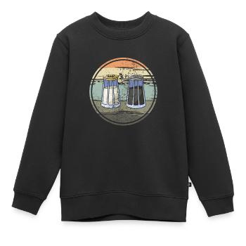 Salz und Pfeffer - Kinder Premium Organic Sweatshirt - Schwarz - Vorne - AI Model Kid Female (0cm)