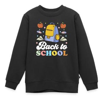 Back to School Back to School Teachers Back to School - Kids Premium Organic Sweatshirt - black - Front - AI Model Kid Female (0cm)
