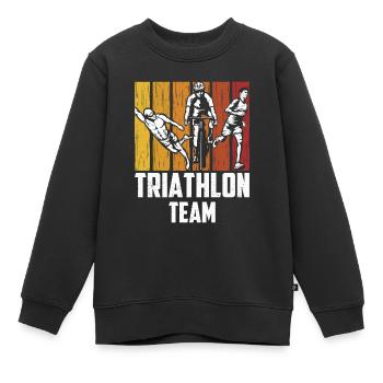Triathlon Team Triathlete Triathlons Triathlete - Kids Premium Organic Sweatshirt - black - Front - AI Model Kid Female (0cm)