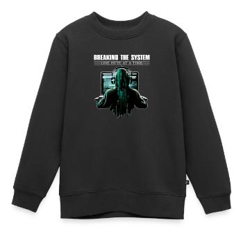 Breaking The System One Byte At A Time for Ethical - Kinder Premium Organic Sweatshirt - Schwarz - Vorne - AI Model Kid Female (0cm)