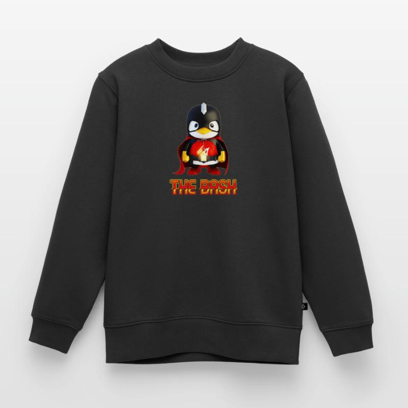 The Bash Penguin Superhero for Linux Coder and Kinder Premium Organic Sweatshirt
