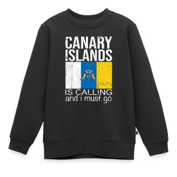 Dicton des îles Canaries - Sweat Premium enfant bio - noir - Devant - AI Model Kid Female (0cm)
