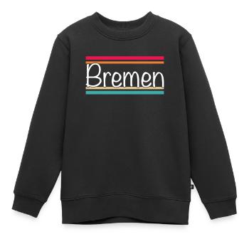 Brême - Sweat Premium enfant bio - noir - Devant - AI Model Kid Female (0cm)
