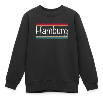 Hamburg - Kinder Premium Organic Sweatshirt - Schwarz - Vorne - AI Model Kid Female (0cm)
