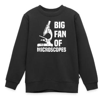 Biologie Biologe Mikroskop - Kinder Premium Organic Sweatshirt - Schwarz - Vorne - AI Model Kid Female (0cm)