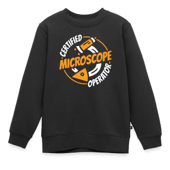 Biologie Biologe Mikroskop - Kinder Premium Organic Sweatshirt - Schwarz - Vorne - AI Model Kid Female (0cm)