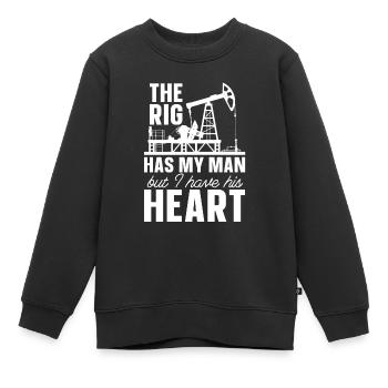 Ölfeld Bohrinsel Anlage - Kinder Premium Organic Sweatshirt - Schwarz - Vorne - AI Model Kid Female (0cm)