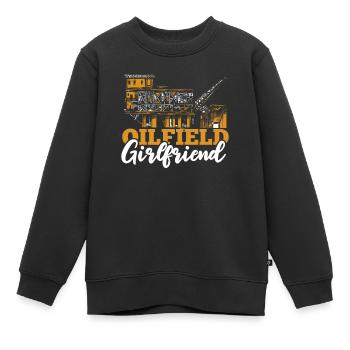 Ölfeld Bohrinsel Feste Freundin - Kinder Premium Organic Sweatshirt - Schwarz - Vorne - AI Model Kid Female (0cm)