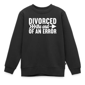 Divorce Divorcé - Sweat Premium enfant bio - noir - Devant - AI Model Kid Female (0cm)