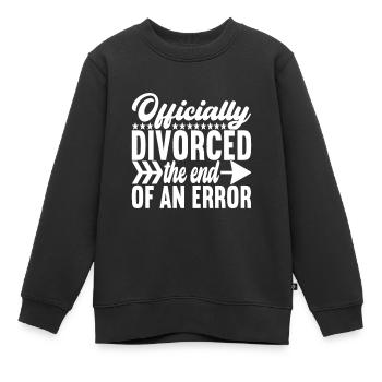 Divorce Divorcé - Sweat Premium enfant bio - noir - Devant - AI Model Kid Female (0cm)