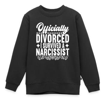 Divorce Divorcé - Sweat Premium enfant bio - noir - Devant - AI Model Kid Female (0cm)