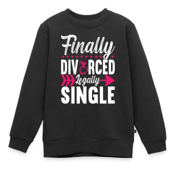 Divorce Divorcé - Sweat Premium enfant bio - noir - Devant - AI Model Kid Female (0cm)