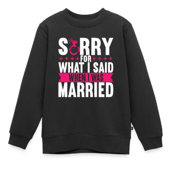 Divorce Divorcé - Sweat Premium enfant bio - noir - Devant - AI Model Kid Female (0cm)