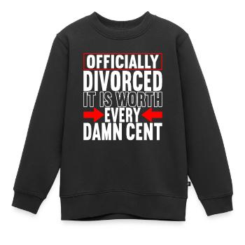 Divorce Divorcé - Sweat Premium enfant bio - noir - Devant - AI Model Kid Female (0cm)