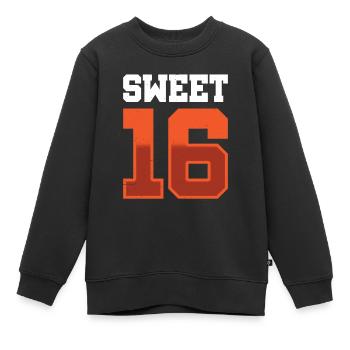 Sweet 16 - Kinder Premium Organic Sweatshirt - Schwarz - Vorne - AI Model Kid Female (0cm)