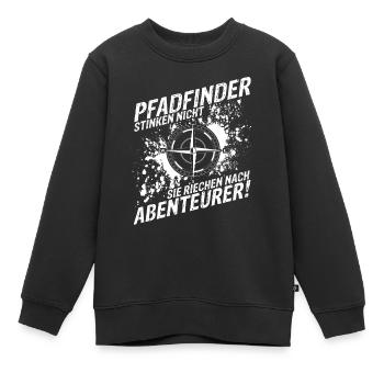 Pfadfinder Stinken Nicht Sie Riechen Nach Abenteue - Kinder Premium Organic Sweatshirt - Schwarz - Vorne - AI Model Kid Female (0cm)