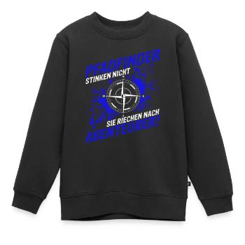 Pfadfinder Stinken Nicht Sie Riechen Nach Abenteue - Kinder Premium Organic Sweatshirt - Schwarz - Vorne - AI Model Kid Female (0cm)