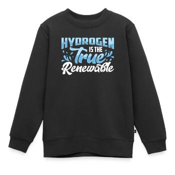 Wasserstoff Ist Die Wahre Erneuerbare Energie - Kinder Premium Organic Sweatshirt - Schwarz - Vorne - AI Model Kid Female (0cm)
