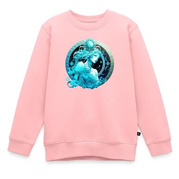 Portez votre signe du zodiaque astrologique avec fierté: Aquari - Sweat Premium enfant bio - rose - Devant - AI Model Kid Female (0cm)