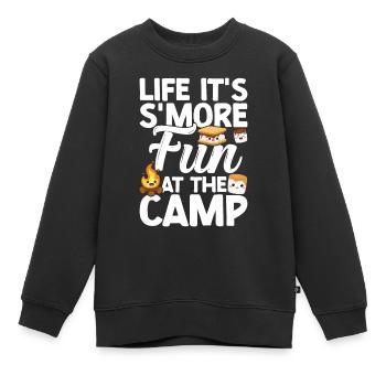 Marshmallow S'more - Kinder Premium Organic Sweatshirt - Schwarz - Vorne - AI Model Kid Female (0cm)
