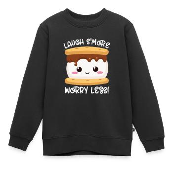Marshmallow S'more - Kinder Premium Organic Sweatshirt - Schwarz - Vorne - AI Model Kid Female (0cm)