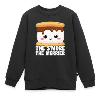 Marshmallow S'more - Kinder Premium Organic Sweatshirt - Schwarz - Vorne - AI Model Kid Female (0cm)