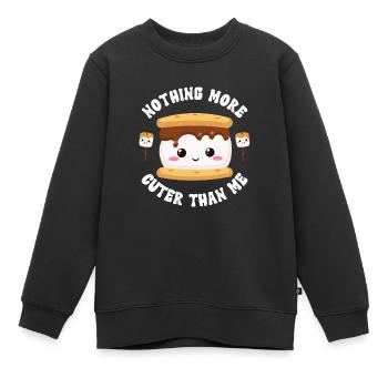 Marshmallow S'more - Kinder Premium Organic Sweatshirt - Schwarz - Vorne - AI Model Kid Female (0cm)