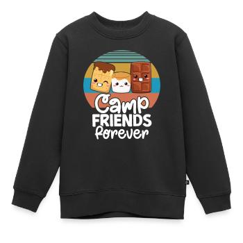 Marshmallow S'more - Kinder Premium Organic Sweatshirt - Schwarz - Vorne - AI Model Kid Female (0cm)
