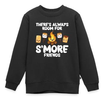 Marshmallow S'more - Kinder Premium Organic Sweatshirt - Schwarz - Vorne - AI Model Kid Female (0cm)