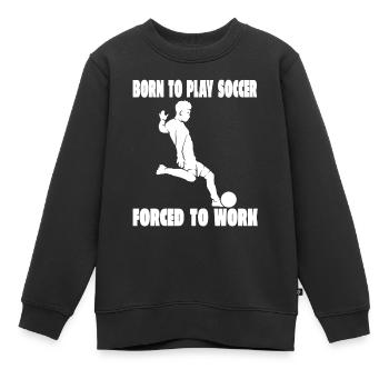 Fußballmannschaft Fußballspieler Fußballdesign - Kinder Premium Organic Sweatshirt - Schwarz - Vorne - AI Model Kid Female (0cm)