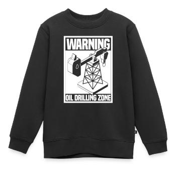 Plate-forme pétrolière de champs pétrolifères - Sweat Premium enfant bio - noir - Devant - AI Model Kid Female (0cm)