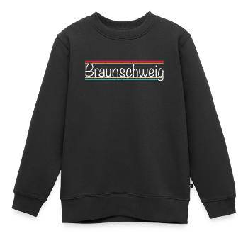 Braunschweig - Sweat Premium enfant bio - noir - Devant - AI Model Kid Female (0cm)