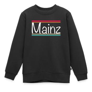 Mainz - Kinder Premium Organic Sweatshirt - Schwarz - Vorne - AI Model Kid Female (0cm)
