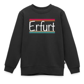 Erfurt - Sweat Premium enfant bio - noir - Devant - AI Model Kid Female (0cm)