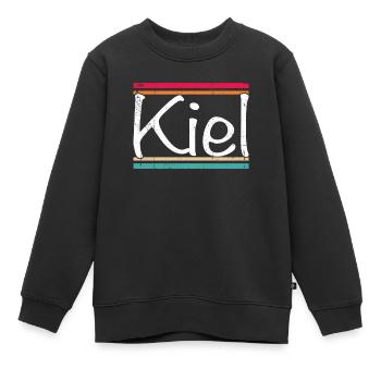 Kiel - Kinder Premium Organic Sweatshirt - Schwarz - Vorne - AI Model Kid Female (0cm)