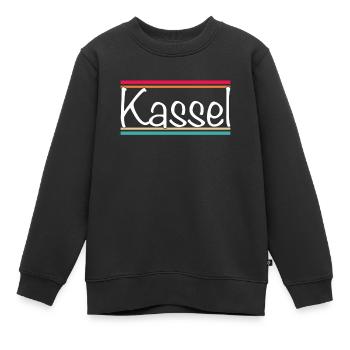 Kassel - Kinder Premium Organic Sweatshirt - Schwarz - Vorne - AI Model Kid Female (0cm)