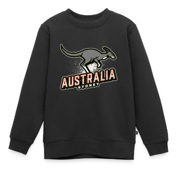 Australie sydney - Sweat Premium enfant bio - noir - Devant - AI Model Kid Female (0cm)