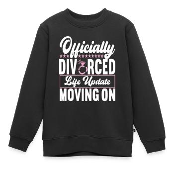Divorce Divorcé - Sweat Premium enfant bio - noir - Devant - AI Model Kid Female (0cm)