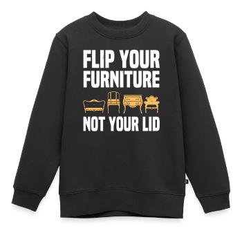 Möbel Aufarbeiten - Kinder Premium Organic Sweatshirt - Schwarz - Vorne - AI Model Kid Female (0cm)