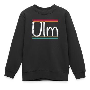 Ulm - Sweat Premium enfant bio - noir - Devant - AI Model Kid Female (0cm)
