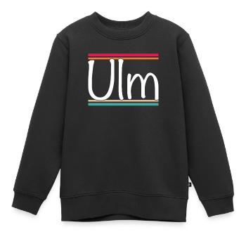 Ulm - Sweat Premium enfant bio - noir - Devant - AI Model Kid Female (0cm)