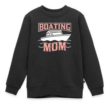Boating Mother Yacht Ship Boating Boat - Kids Premium Organic Sweatshirt - black - Front - AI Model Kid Female (0cm)