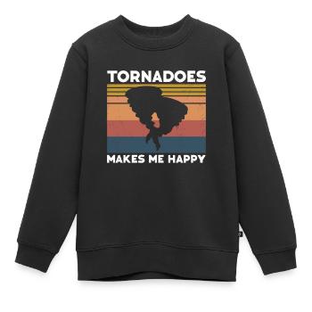 Tornado - Kinder Premium Organic Sweatshirt - Schwarz - Vorne - AI Model Kid Female (0cm)